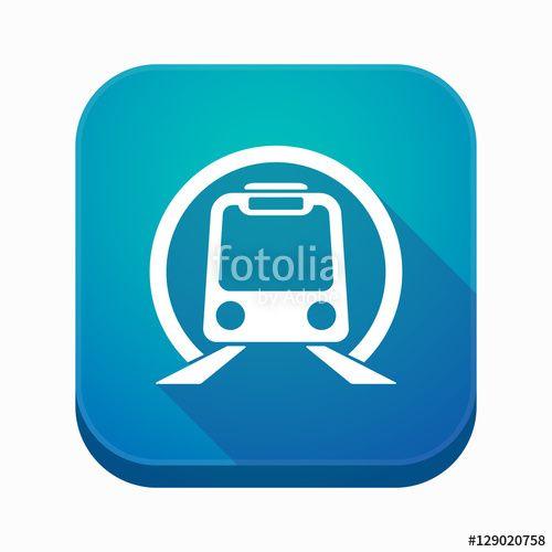 Subway App Logo - Isolated app icon with a subway train