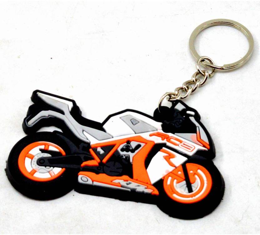 White and Orange J Logo - Faynci Premium Quality Silicone KTM RC8 Orange White Bike Shape Logo ...