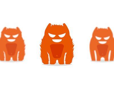 Orange Monster Logo - Fiery beast / monster, character logo design symbol by Alex Tass ...