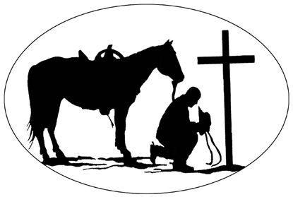 Praying Cowboy Black and White Logo - rodeo stencil patterns. praying cowboy no reviews for this product