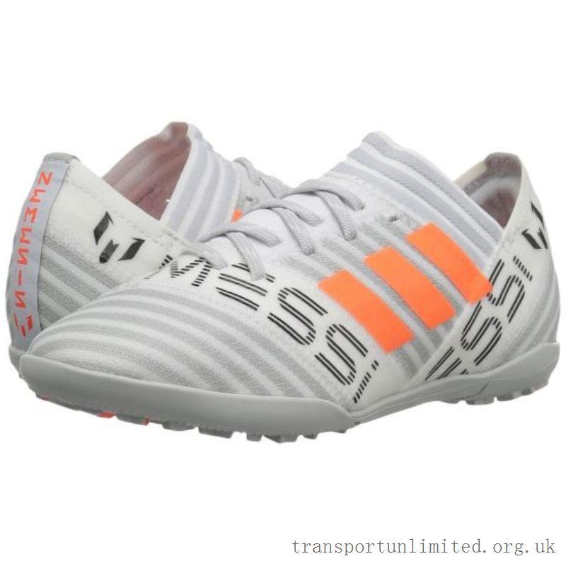 White and Orange J Logo - Adidas Nemeziz Messi Tango 17.3 TF J Soccer White Orange Black