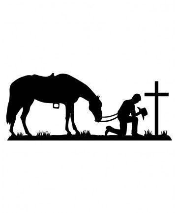 Praying Cowboy Black and White Logo - Image result for free cowboy and horse praying for cricut
