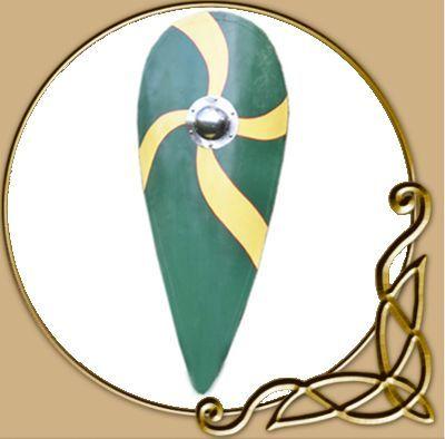 Green and Yellow Shield Logo - Norman Wooden Kite Shield in Green and Yellow.co.uk