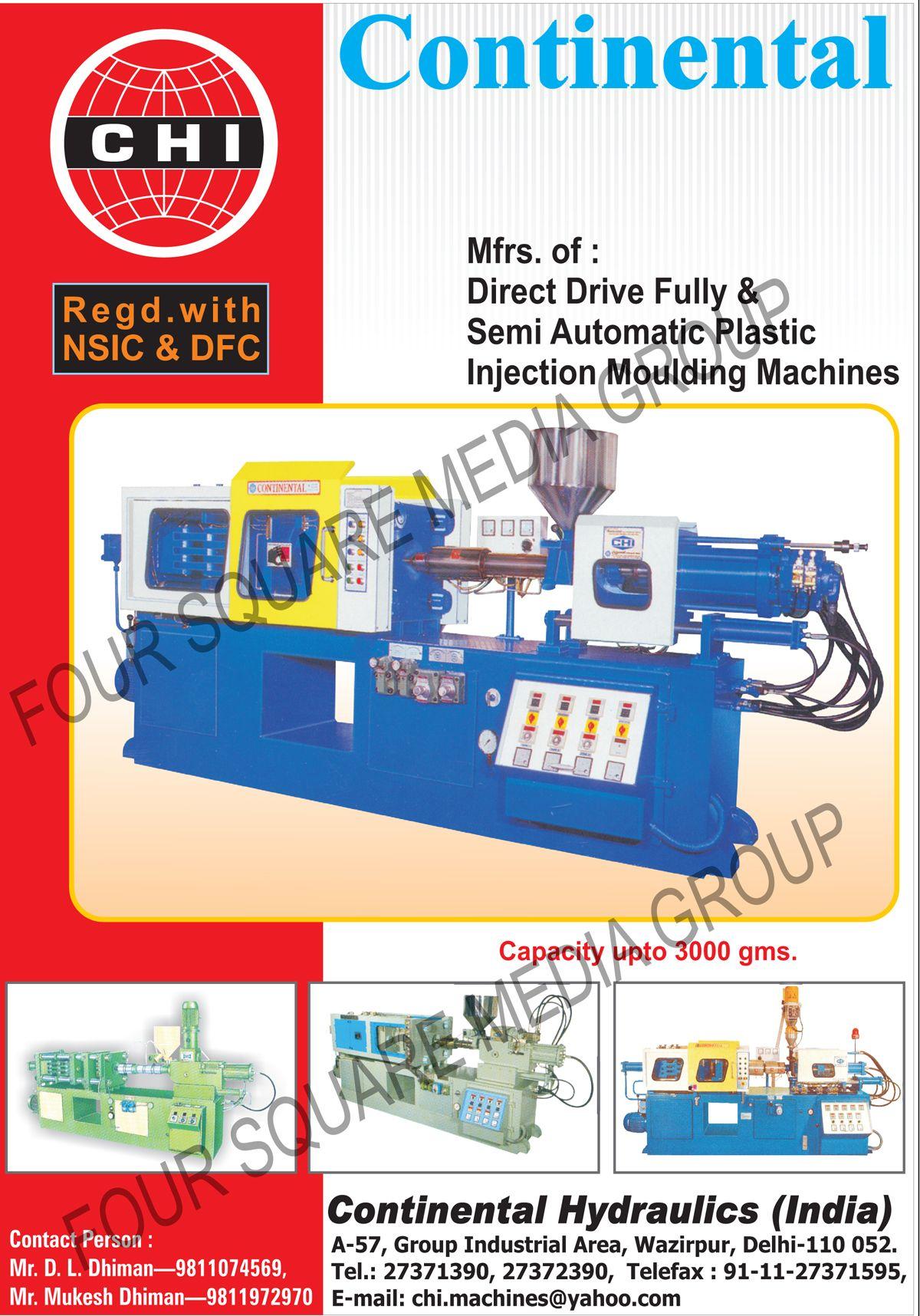 Continental Hydraulic Logo - Semi Automatic Plastic Injection Moulding Machines. Fully Automatic