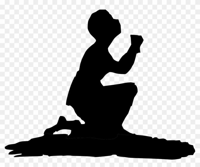 Praying Cowboy Black and White Logo - Praying Prayer Kneeling Man Transparent Image Prayer - Cowboy ...