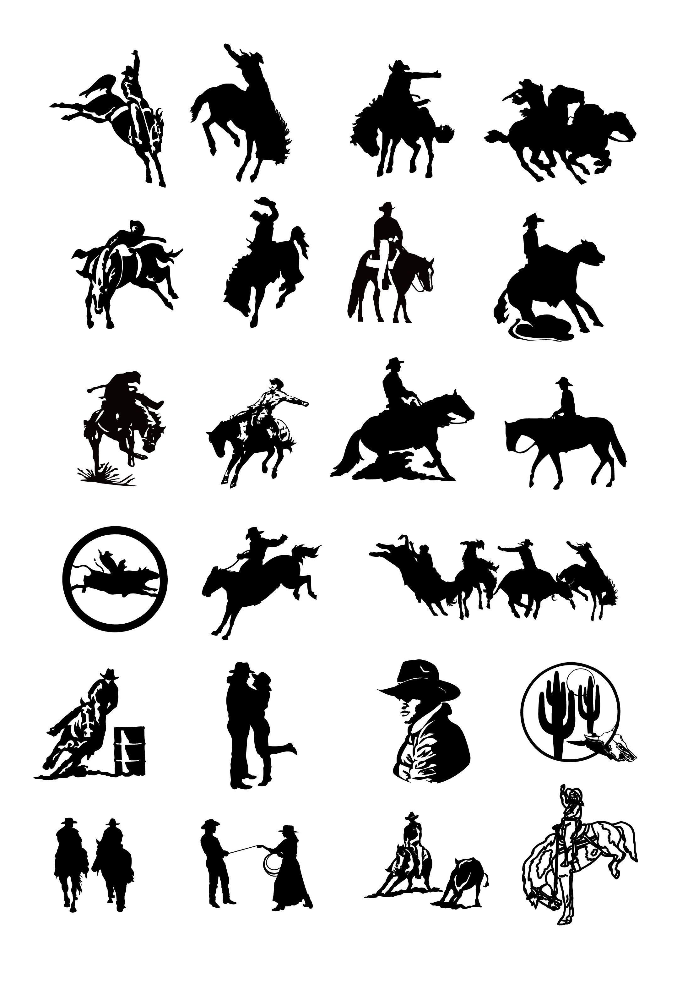 Praying Cowboy Black and White Logo - Free Black And White Cowboy Picture, Download Free Clip Art, Free