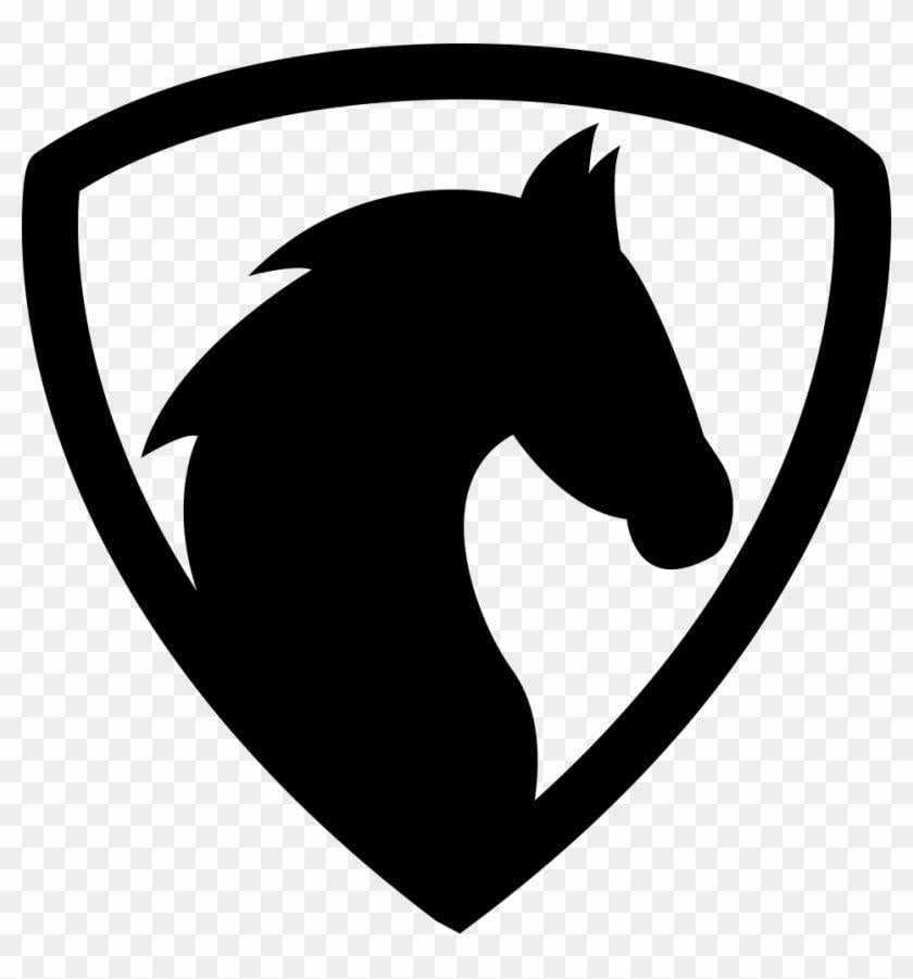 Horse Head Logo - Black Horse Head In A Shield Comments - Black Horse Head Logo - Free ...