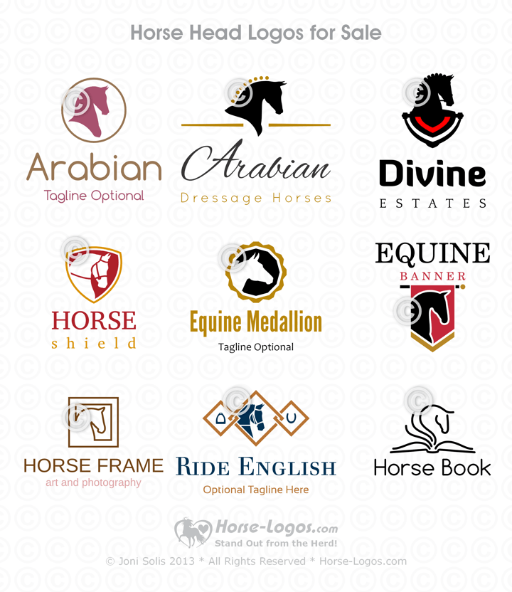 Horse Head Logo - Horse Head Logos for Sale – A Love 4 Horses