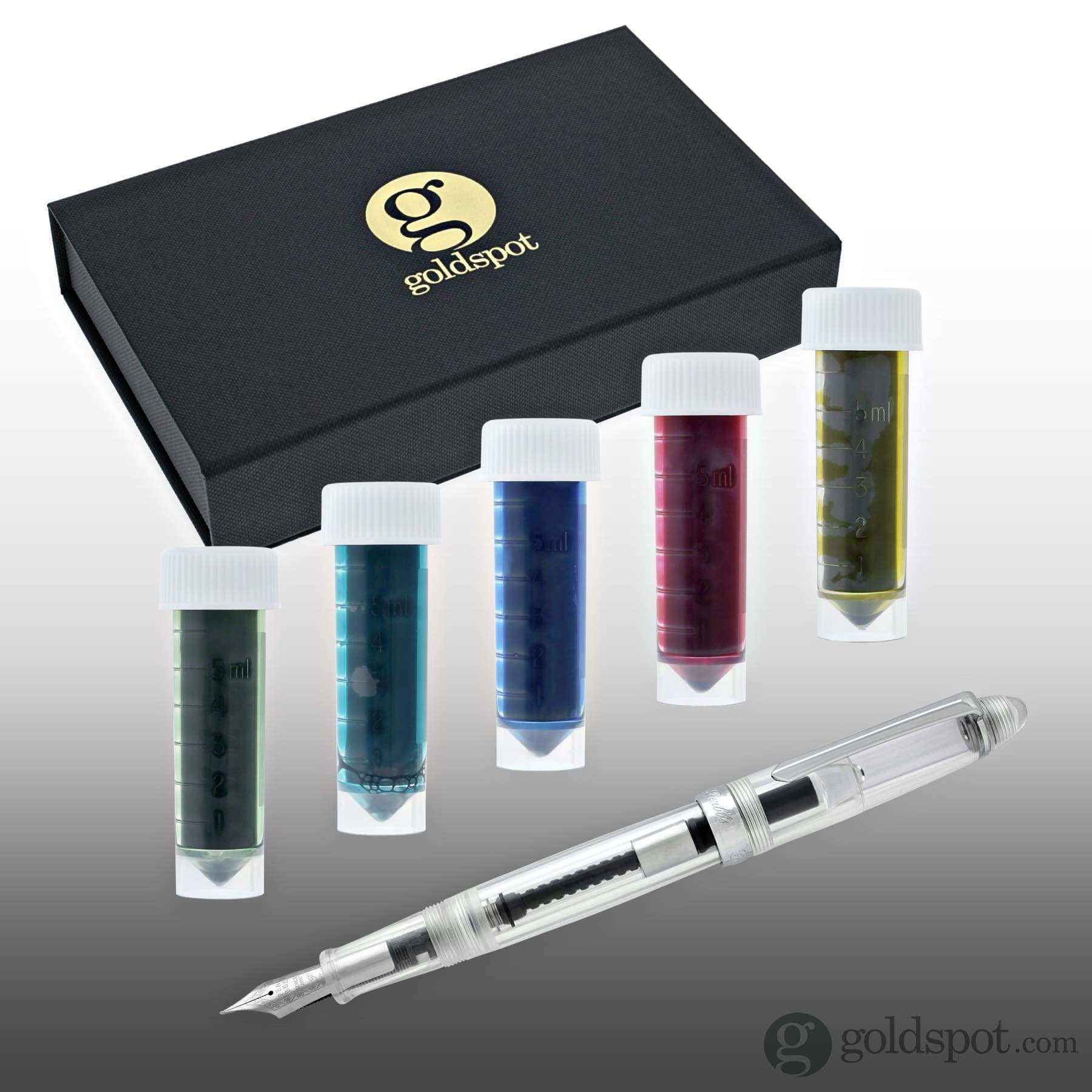 Clear Fountain Logo - Penbbs 308/266 Fountain Pen and Ink Gift Set - Demonstrator Clear ...