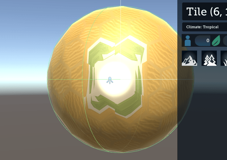 Tile Globe Logo - unity can I retexture hexagonal tile on a sphere during run