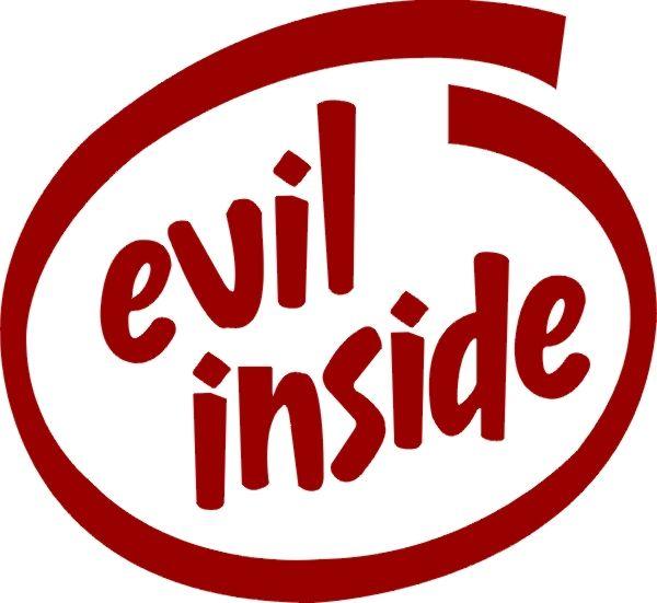 Evil Inside Intel Logo - INTEL INSIDE