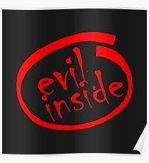 Evil Inside Intel Logo - Intel Inside Design & Illustration Posters