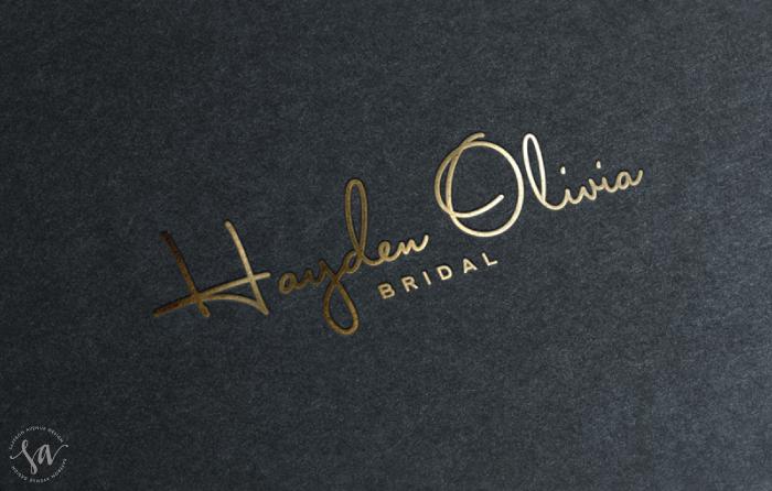 Gold Brand Logo - Logo + Brand Design - Hayden Olivia Bridal