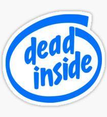 Evil Inside Intel Logo - Intel Stickers | Redbubble