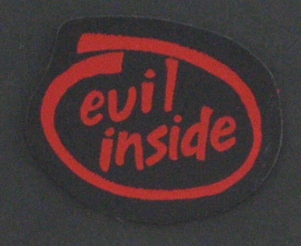 Evil Inside Intel Logo - Evil Inside patches - Evil Inside woven patch - Panic Posters