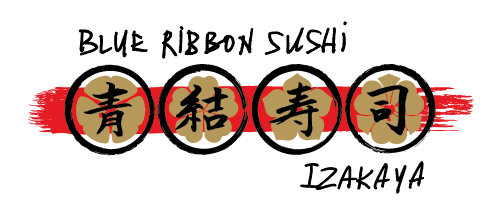 Red and Yellow with the Rock Restaurant in Title Logo - Blue Ribbon Sushi Izakaya — Bromberg Bros. Blue Ribbon Restaurants