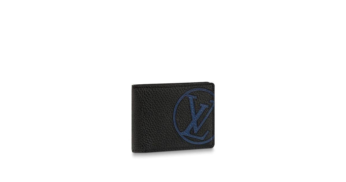LV Circle Logo - Multiple Wallet Taurillon Leather Initials LEATHER GOODS