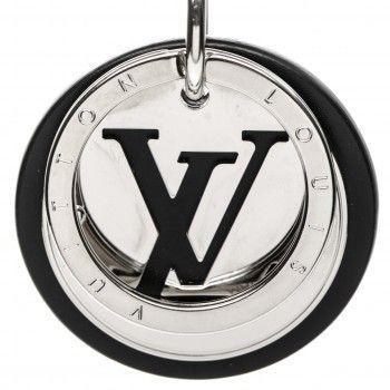 LV Circle Logo - LOUIS VUITTON LV Cut Circle Key Holder Silver 179304