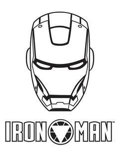 Iron Face Logo - Picture used to make Iron man pattern. Simplified down to one red ...