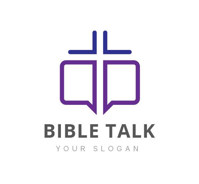 Bible Logo - Bible Talk Logo & Business Card Template Design Love