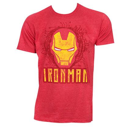 Iron Face Logo - Iron Man Face Logo Red Tshirt - Skylight Global