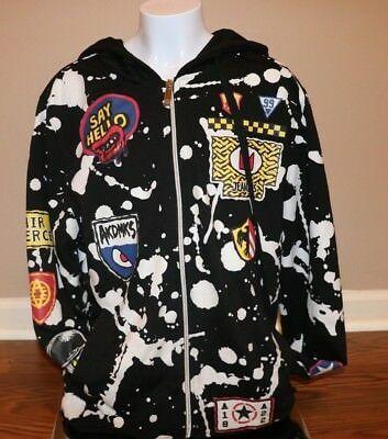 Akademiks Logo - MEDIUM AKADEMIKS M Black Multi Colored Logo Hoodie Long Sleeve ...