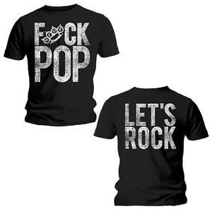 Ffdp Logo - FIVE FINGER DEATH PUNCH F*ck Pop Lets Rock T Shirt OFFICIAL All