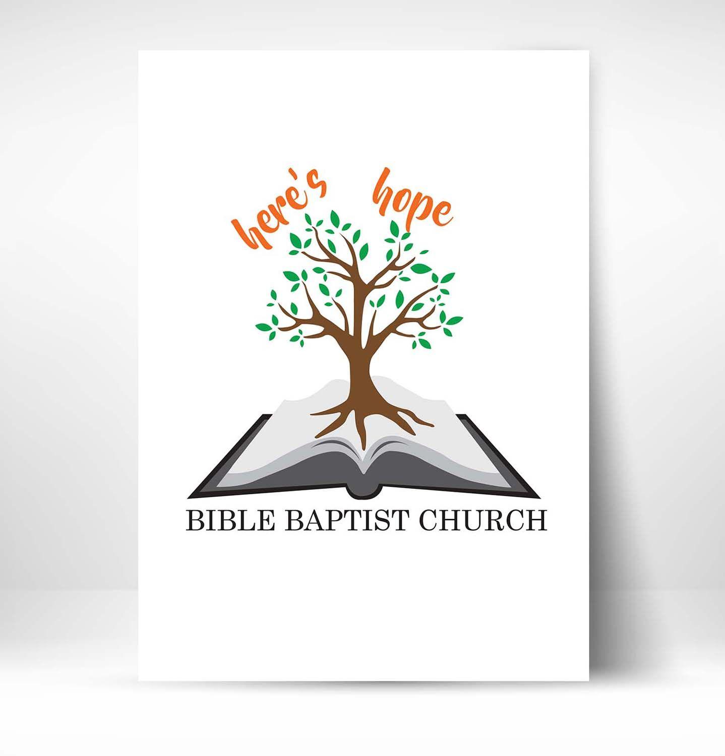 Bible Logo - Bold, Playful Logo Design for here's hope BAPTIST CHURCH