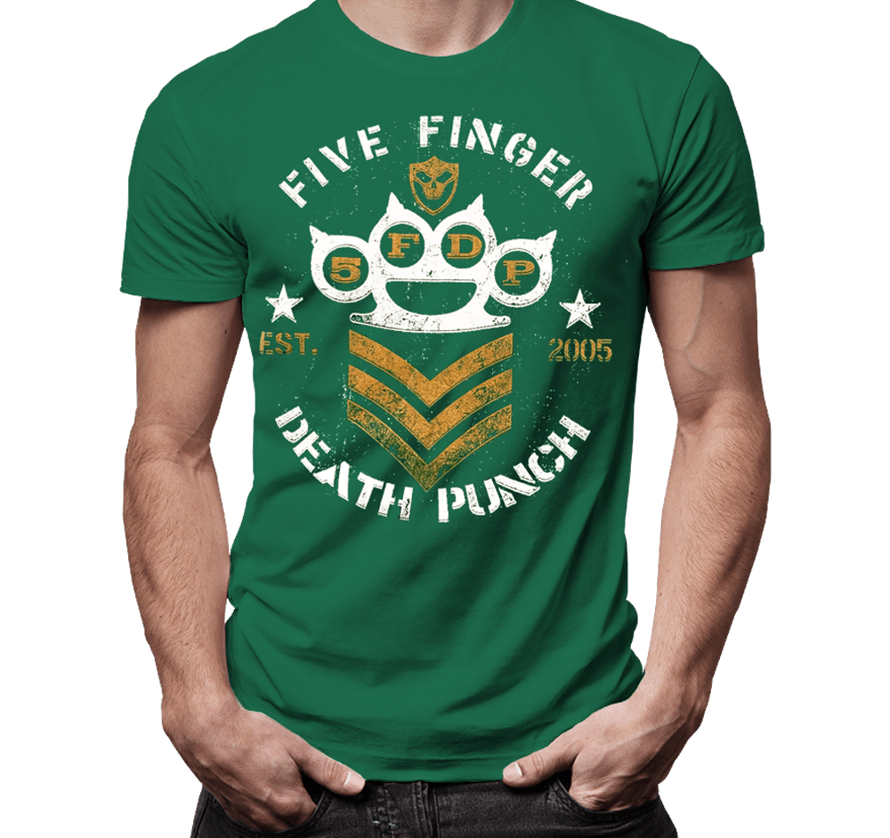 Ffdp Logo - Logo Green Tee – Five Finger Death Punch