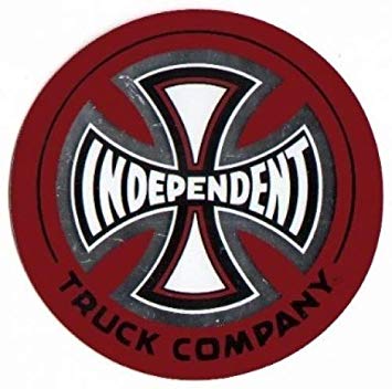 Independent Skate Logo - Independent Trucks Skateboard Sticker - Black/Red & Shiny Silver ...