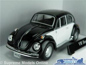 70s VW Logo - VOLKSWAGEN BEETLE MODEL CAR VW 1:43 SIZE BLACK & WHITE CARARAMA