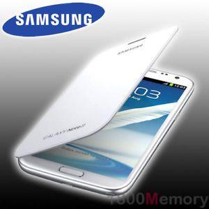 Samsung Galaxy Note 2 Logo - GENUINE Samsung Galaxy Note II 2 Flip Cover Case GT N7100 GT N7105