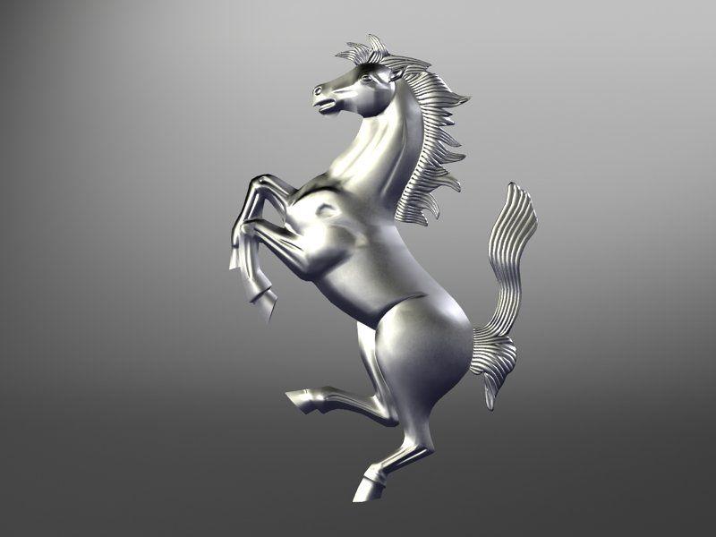 3D Horse Logo - Ferrari logo 3D Model in Parts of auto 3DExport