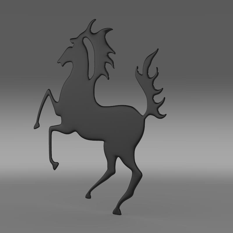 3D Horse Logo - Porsche Horse logo 3D model | CGTrader