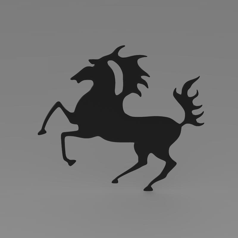 3D Horse Logo - Porsche Horse logo 3D model | CGTrader