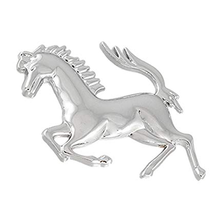 3D Horse Logo - Amazon.com: KELER 3D Horse Logo Badge Car Metal Sticker (Silver)