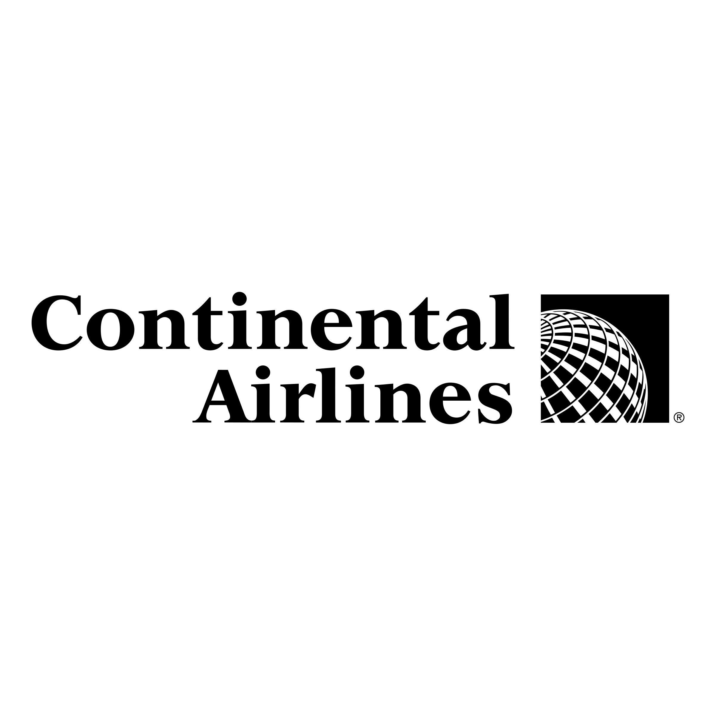 Continental Black Logo - Continental Airlines Logo PNG Transparent & SVG Vector - Freebie Supply