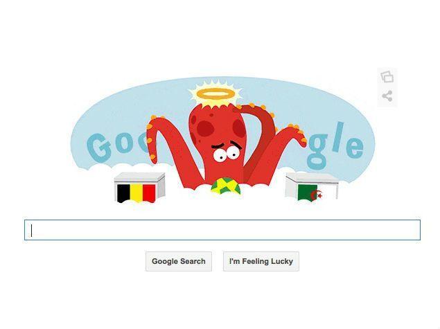 Halo Google Logo - Google's Belgium vs Algeria Doodle Salutes Paul the Octopus