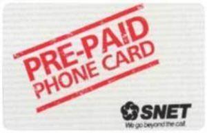 Snet Logo - Phonecard: Generic 'Pre-Paid Phone Card': Red Letters With SNET Logo ...