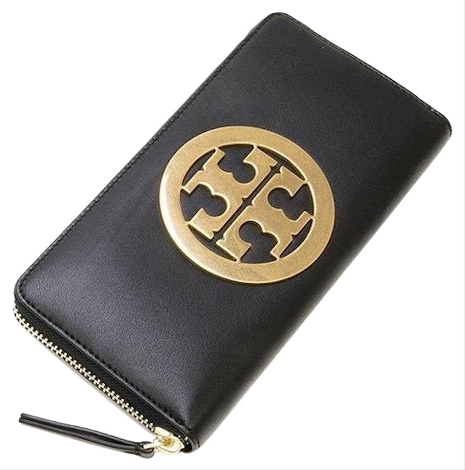 Continental Black Logo - Tory Burch Black New Logo Zip Around Continental Bag Rare Wallet ...