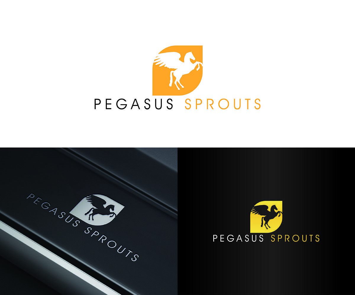 Pegasus Gas Company Logo - Elegant, Feminine, Business Logo Design for Pegasus Sprouts and web