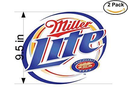 Miller Beer Logo - Miller Lite Beer Logo Alcohol 2 Vinyl Stickers Decal