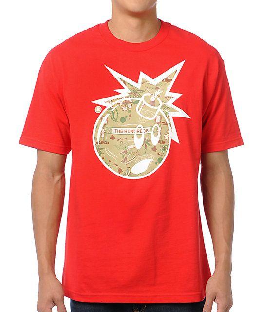 Adam Bomb Logo - The Hundreds x Diamond Supply Adam Bomb Red Logo T-Shirt | Zumiez