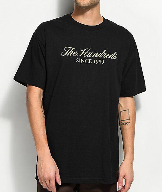 The Hundreds Clothing Logo - The Hundreds Rich Logo Black T-Shirt | Zumiez