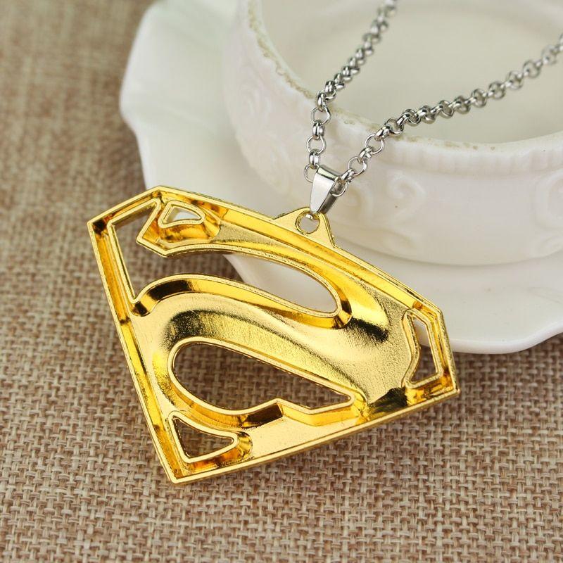 Golden S Logo - feimeng jewelry Super Hero Superman Necklace High Quality Golden ...