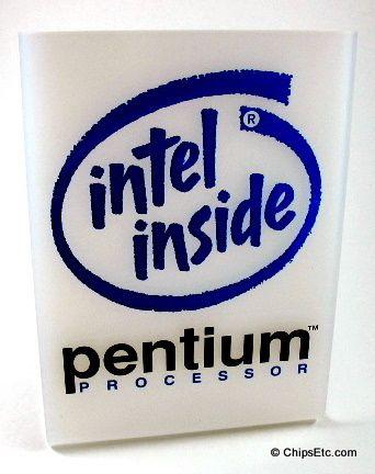Intel Pentium Processor Logo - Intel Dealer Displays Computer Chip Collectibles