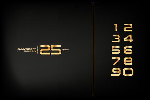 Golden S Logo - Golden Anniversary Logo Bundle Graphic Objects Creative Market
