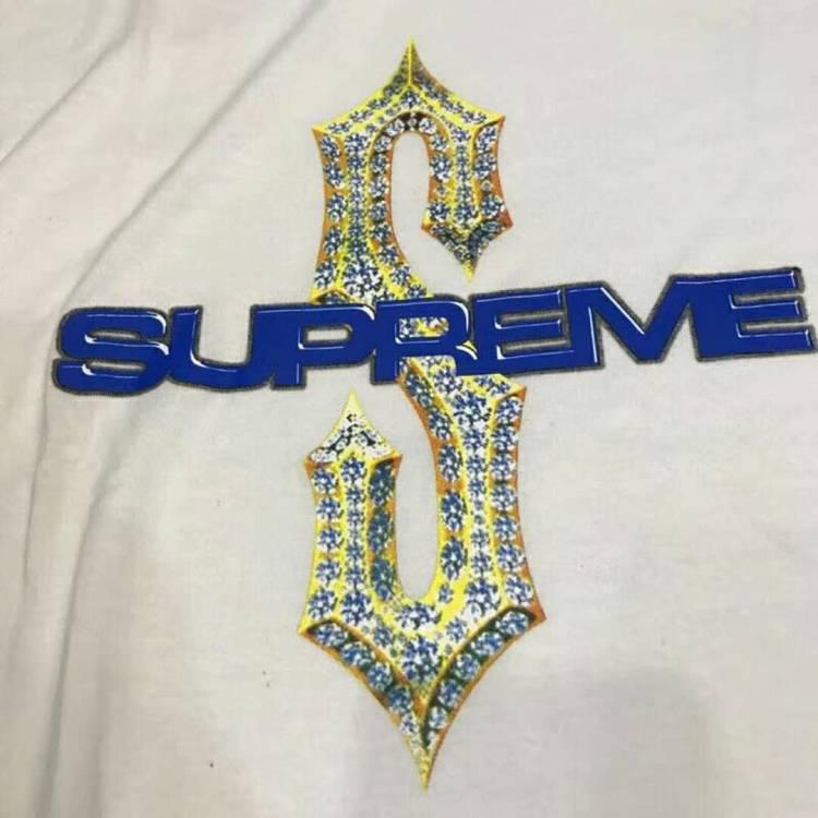 Golden S Logo - Buy Cheap Supreme Golden S Blue Letters White T Shirt Online At