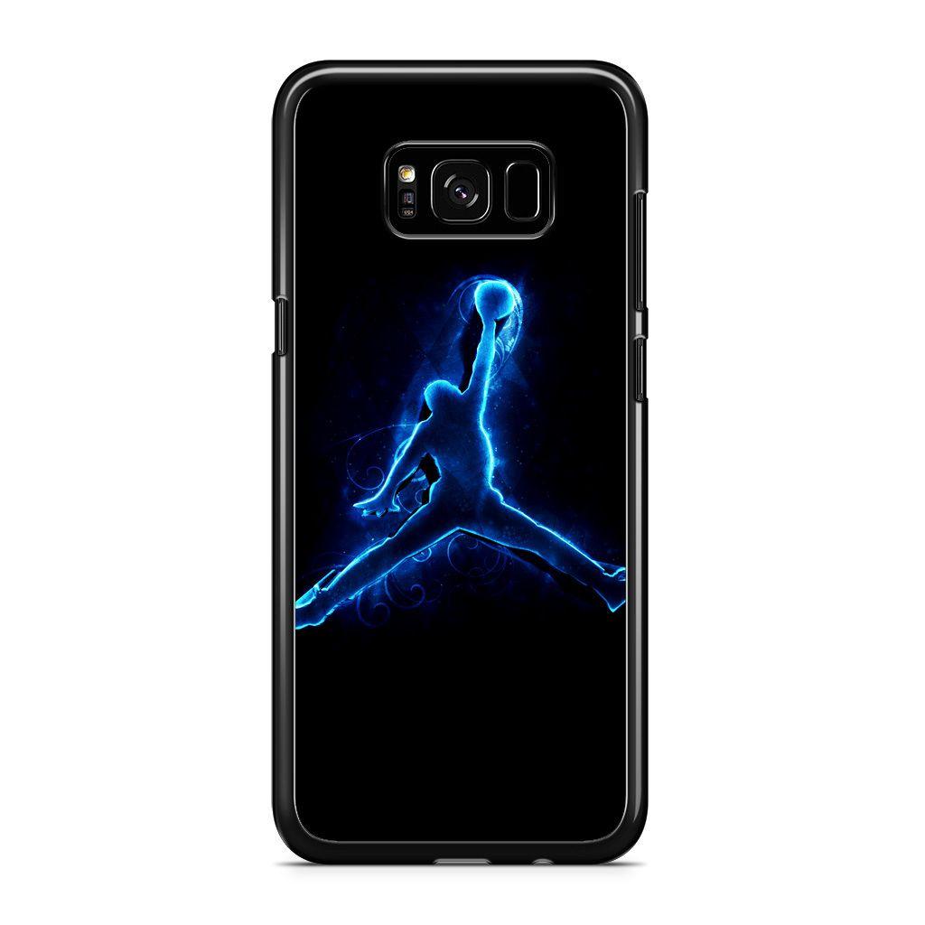 Air Jordan Galaxy Logo - Air Jordan Logo Neon Samsung Galaxy S8 Case - CASESHUNTER