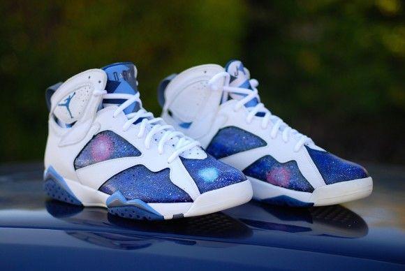 Air Jordan Galaxy Logo - Air Jordan Retro 7 'Galaxy' Customs by Have Air Customs